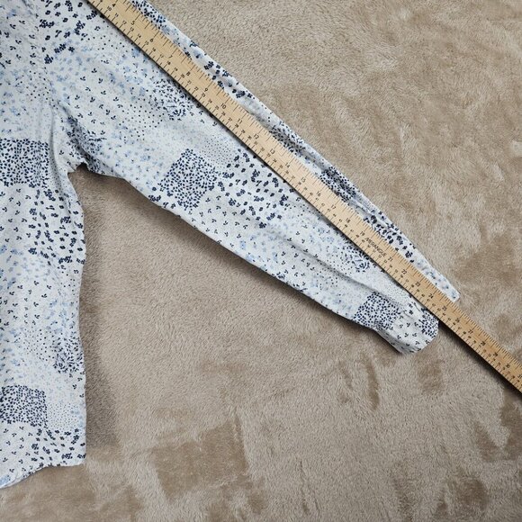 Calvin Klein Jeans White Spotted Button-Down Shirt Long Sleeve Men's Size L - Picture 5 of 10